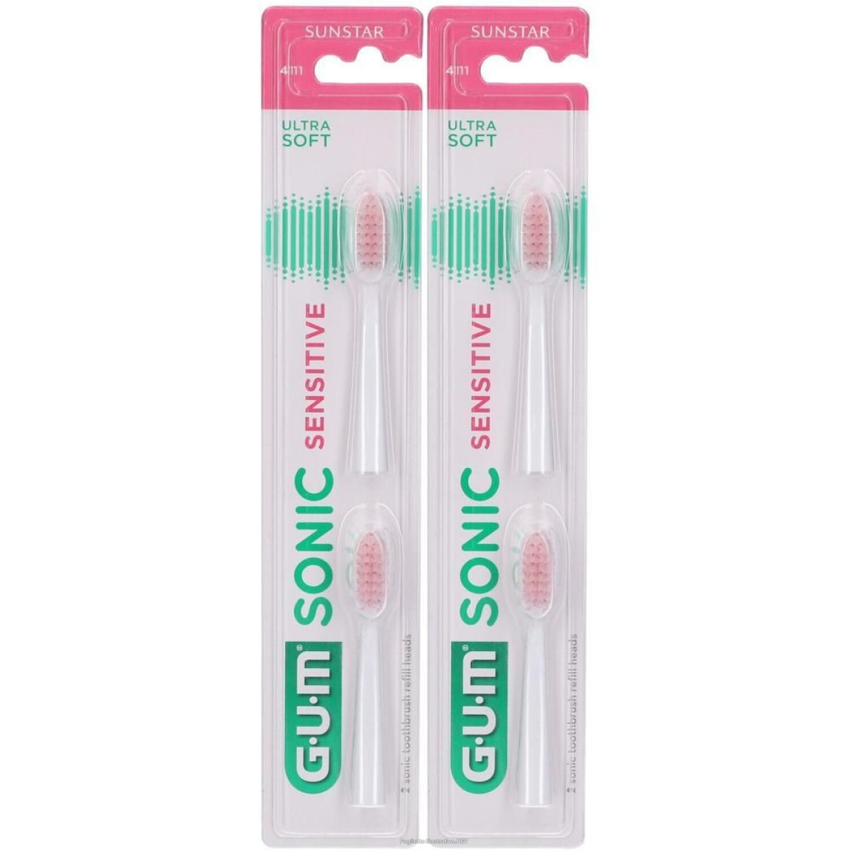 Acquista Online gum sonic sensitive spazzolino batteria refill 2x1 st e Cerca il miglior prezzo