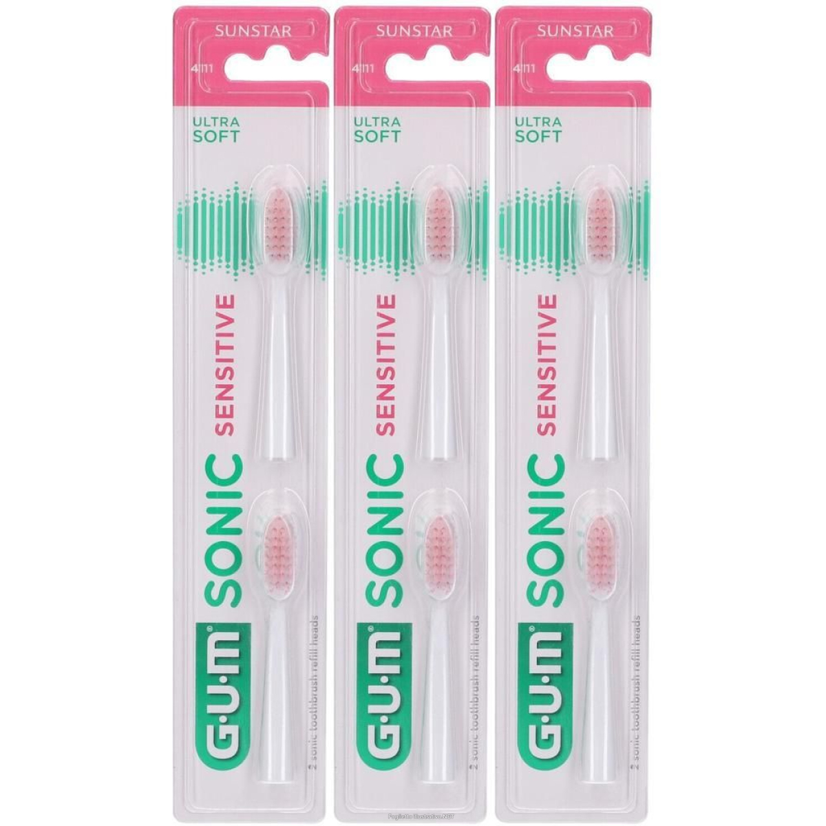 Acquista Online gum sonic sensitive spazzolino batteria refill 3x1 st e Cerca il miglior prezzo