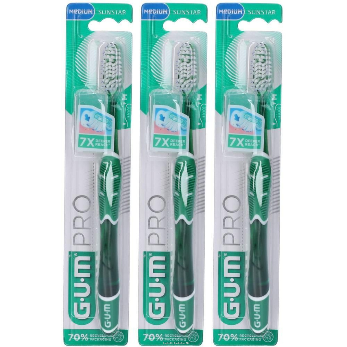 Acquista Online gum® technique® pro medium 3x1 pz spazzolino da denti e Cerca il miglior prezzo
