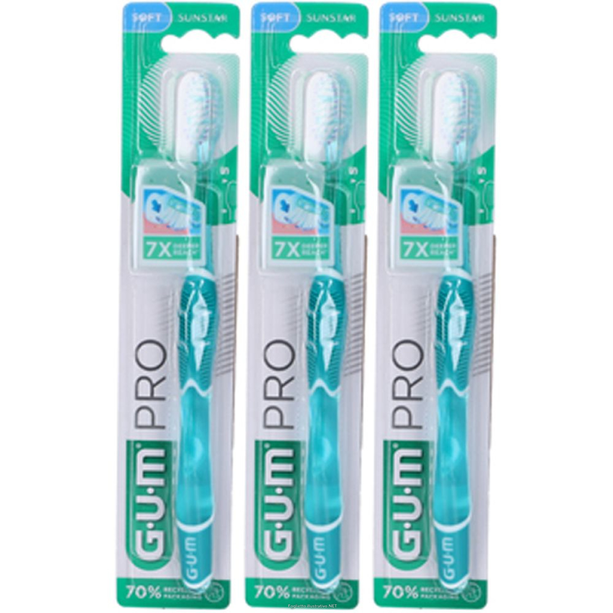 Acquista Online gum® technique® pro soft spazzolino set da 3 3x1 pz dent e Cerca il miglior prezzo