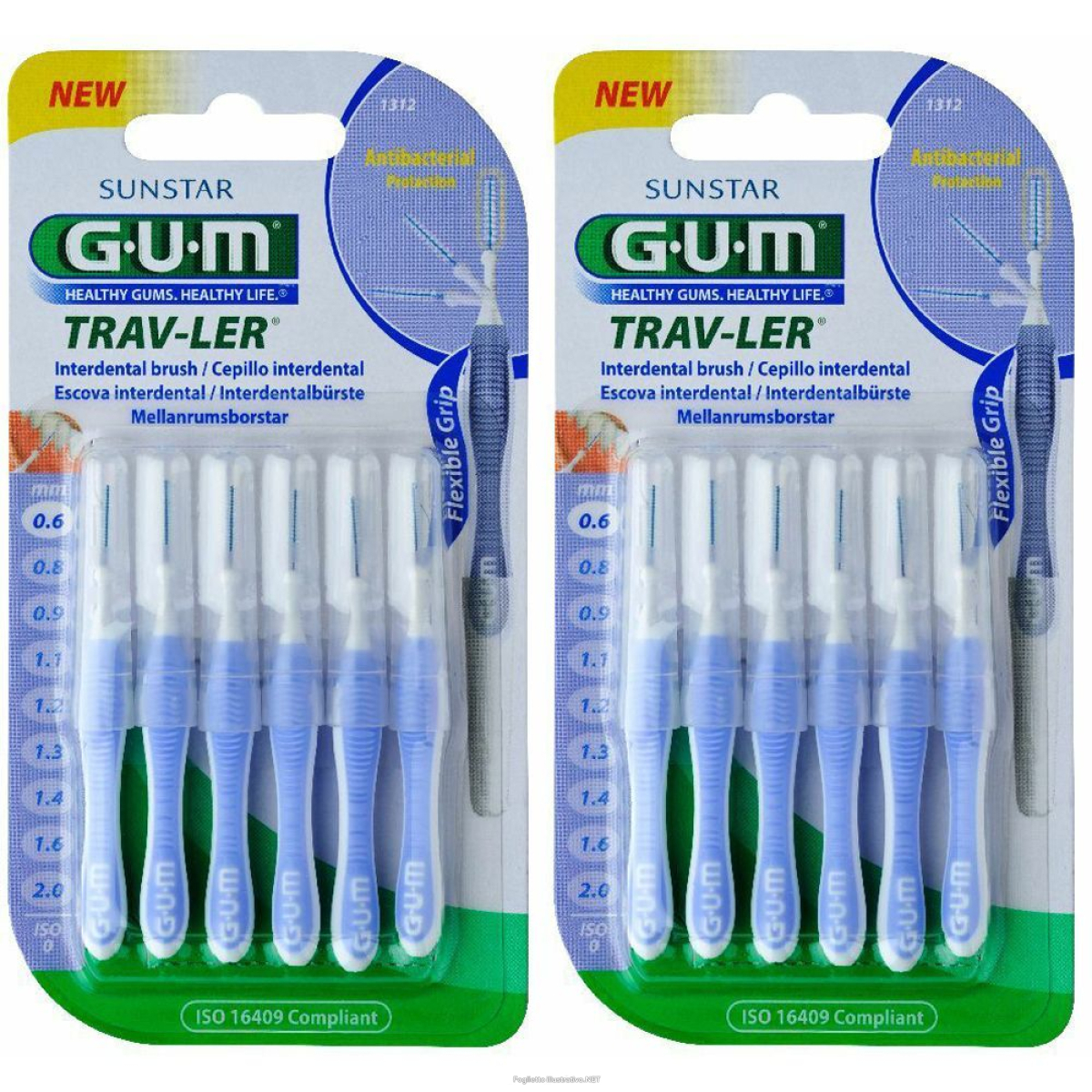 Acquista Online gum® trav-ler® scovolino interdentale 0.6 mm set da 2 2x6 pz spazzolin e Cerca il miglior prezzo