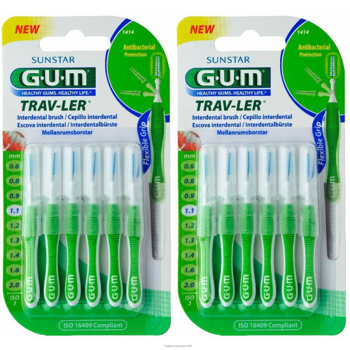 Acquista Online gum® trav-ler® scovolino interdentale 1.1 mm set da 2 2x6 pz spazzolin e Cerca il miglior prezzo