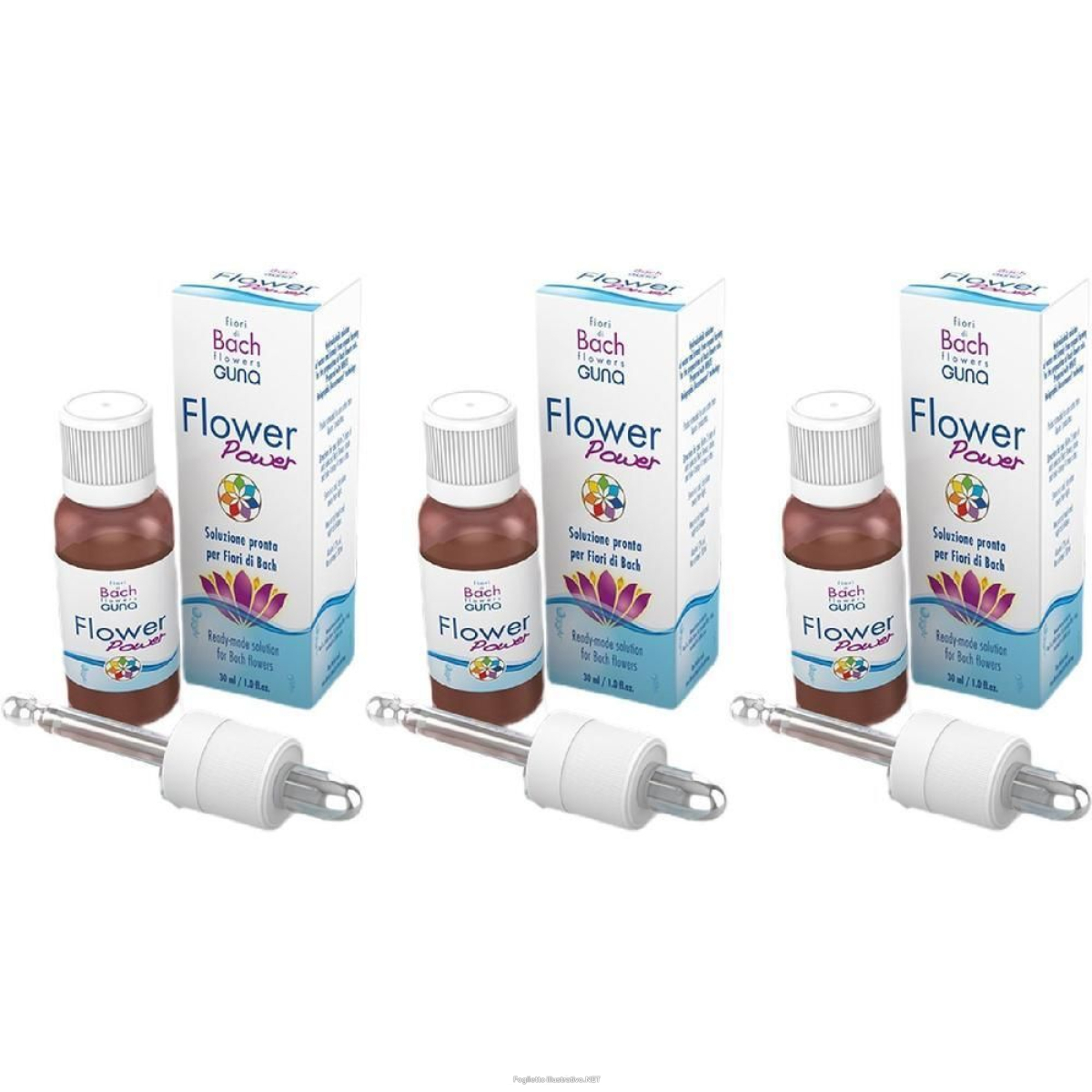 Acquista Online guna flower power soluzione pronta per fiori di bach 3x30 ml e Cerca il miglior prezzo