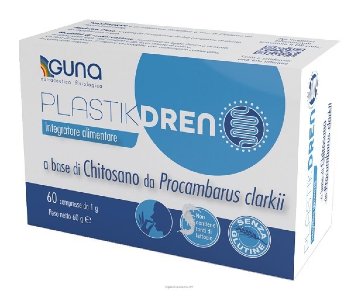 Acquista Online guna plastikdren – integratore drenante con chitosano e acido tartarico 60 compresse e Cerca il miglior prezzo