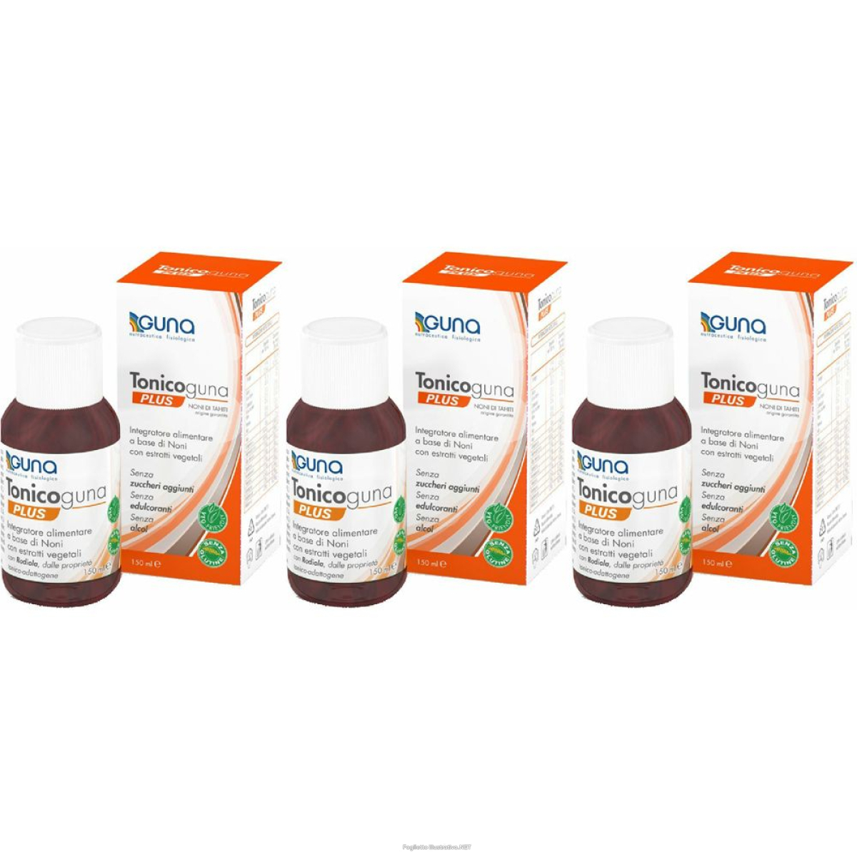 Acquista Online guna tonicoguna plus set da 3 3x150 ml soluzione orale e Cerca il miglior prezzo