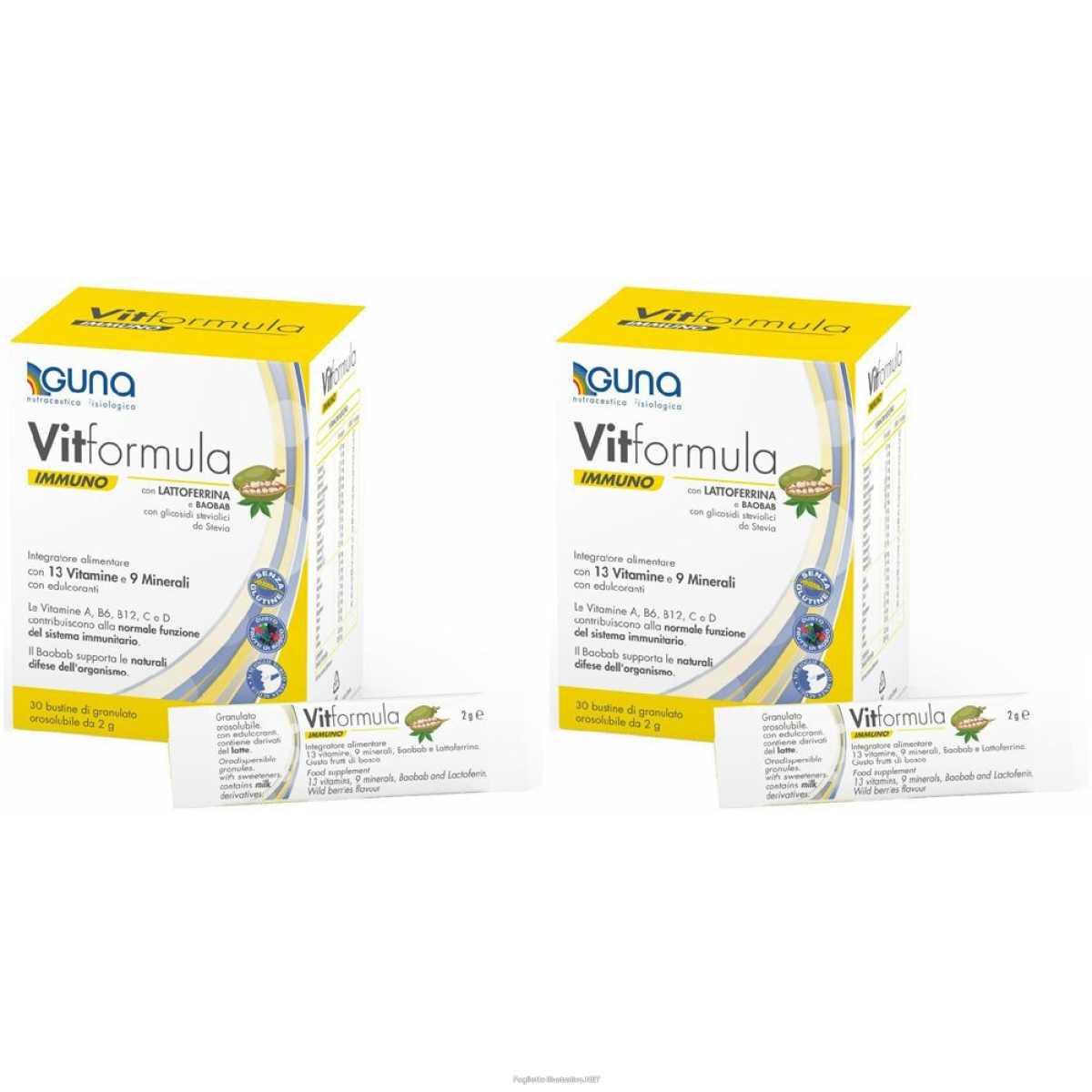 Acquista Online guna vitformula immuno set da 2 2x30x2 g granuli e Cerca il miglior prezzo