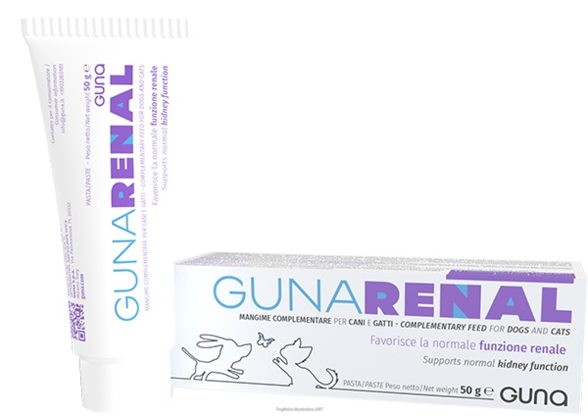 Acquista Online gunarenal mangime complementare per la funzione renale di cani e gatti pasta appetibile 50ml e Cerca il miglior prezzo