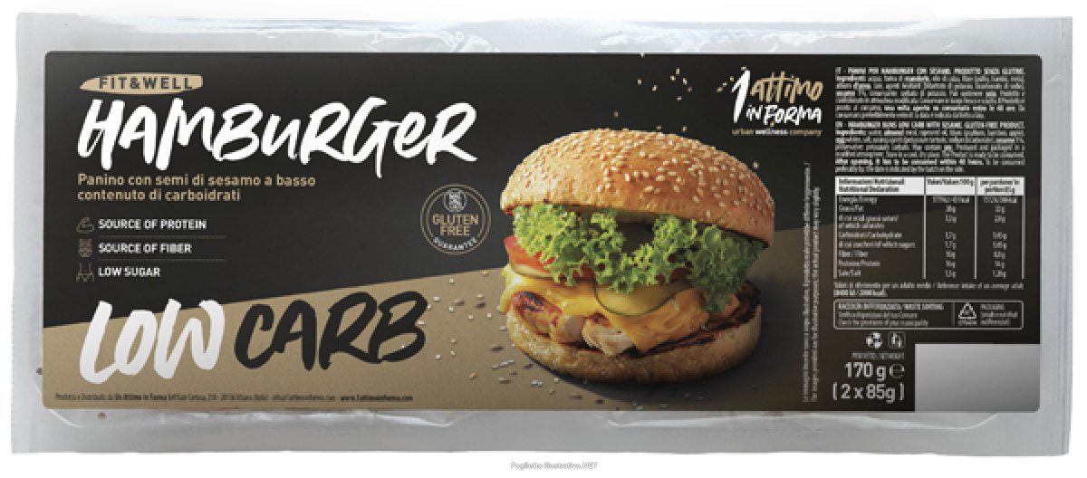 Trova prezzi di hamburger low carb panino bun con semi di sesamo a basso contenuto di zuccheri 2 pezzi 85 grammi e compra online