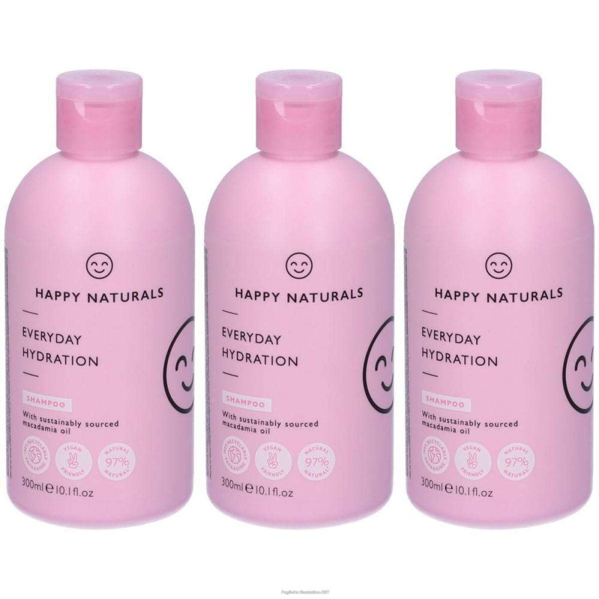 Trova prezzi di happy naturals everyday hydration shampoo 3x300 ml e compra online