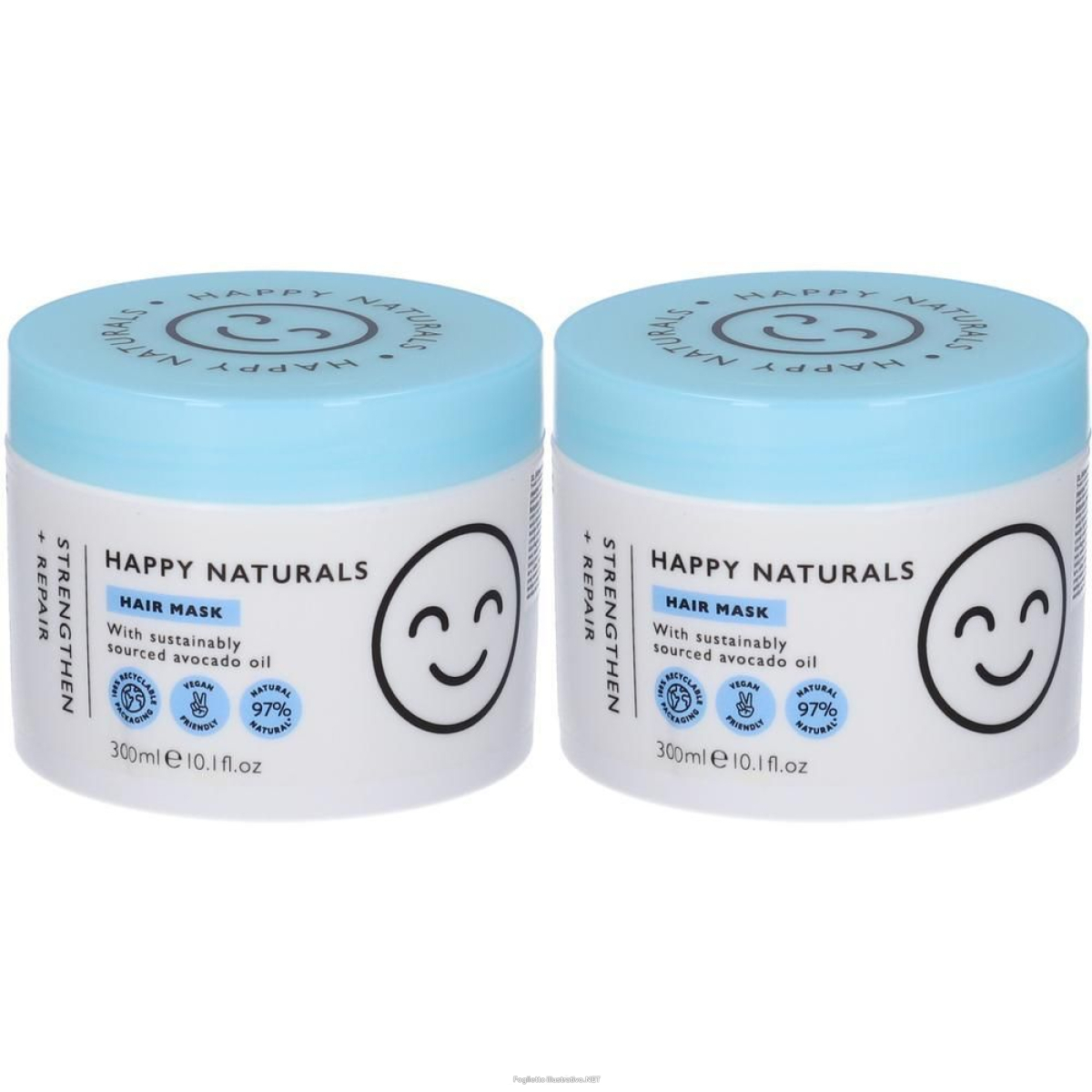 Trova prezzi di happy naturals strengthen and repair maschera per capelli 2x300 ml e compra online