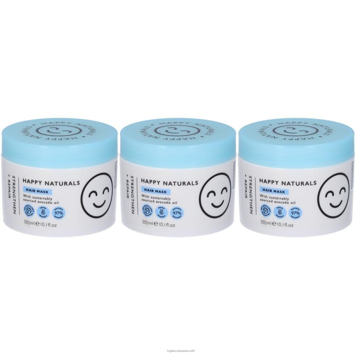 Trova prezzi di happy naturals strengthen and repair maschera per capelli 3x300 ml e compra online