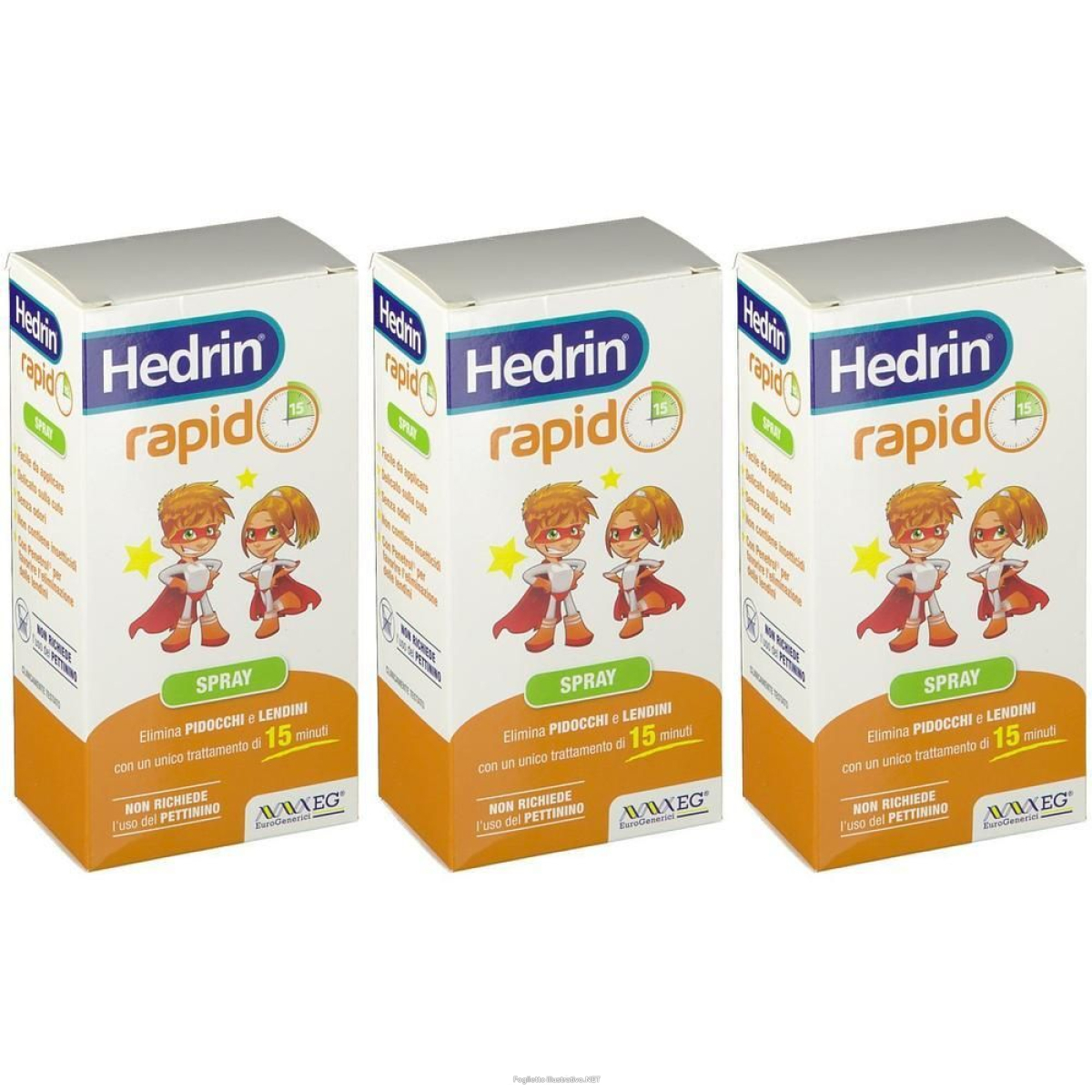 Trova prezzi di hedrin® rapido spray 3x60 ml e compra online