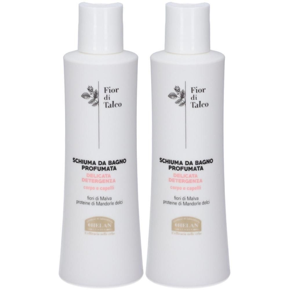 Trova prezzi di Helan fior di talco schiuma da bagno profumata delicata 2x200 ml e compra online