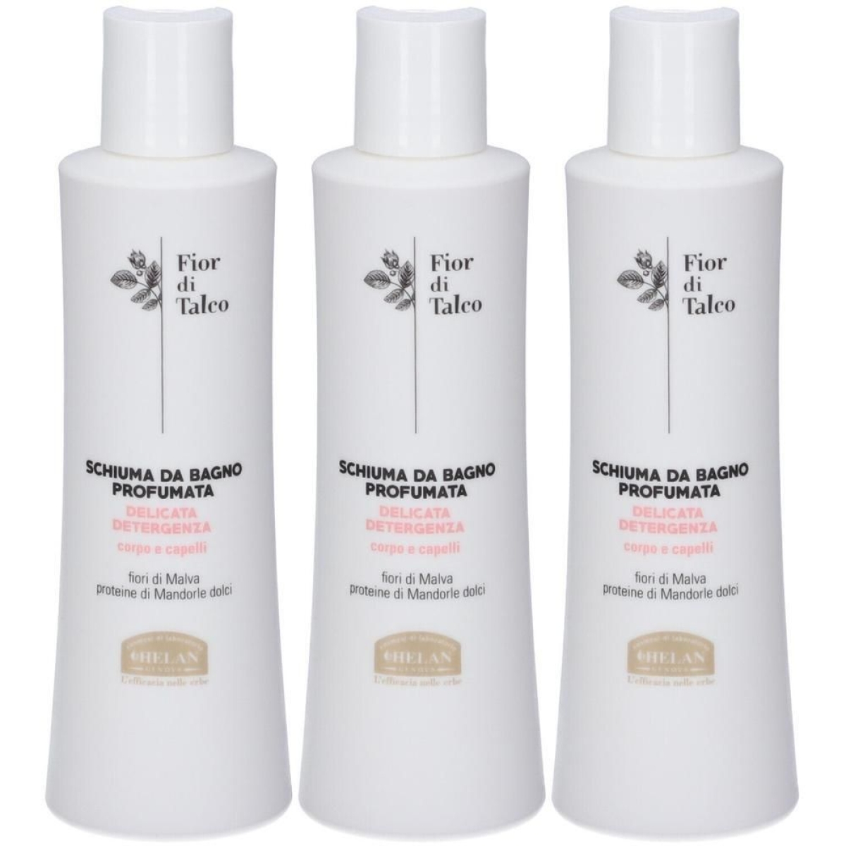 Trova prezzi di Helan fior di talco schiuma da bagno profumata delicata 3x200 ml e compra online