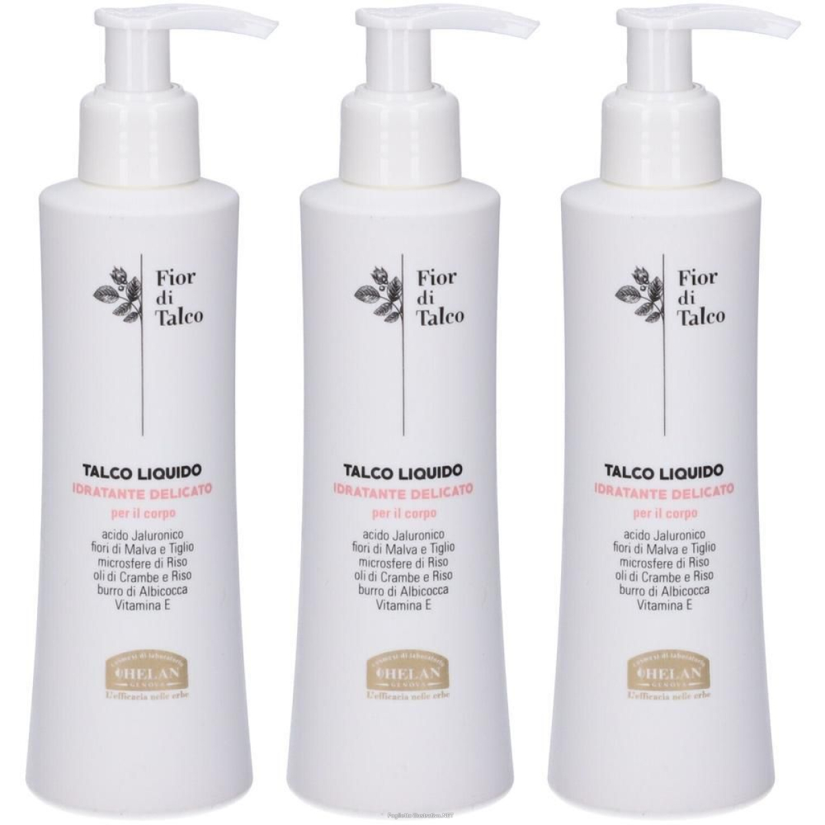 Trova prezzi di helan fior di talco talco liquido idratante delicato 3x200 ml e compra online