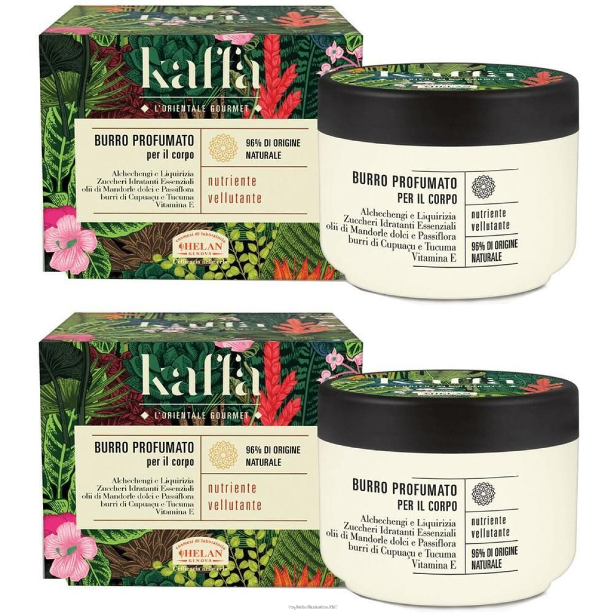 Trova prezzi di helan kaffa burro profumato nutriente vellutante per il corpo 2x200 ml e compra online