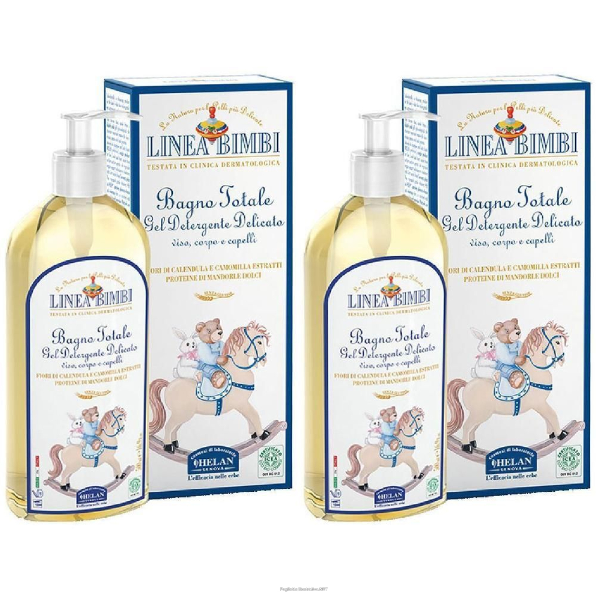 Trova prezzi di helan linea bimbi bagno totale 2x500 ml detergente e compra online