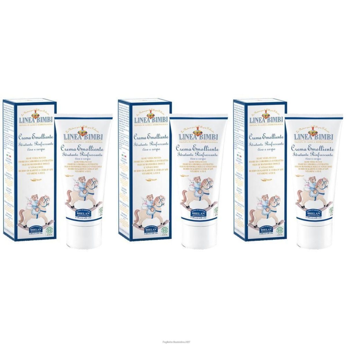 Trova prezzi di helan linea bimbi crema emolliente 3x100 ml e compra online