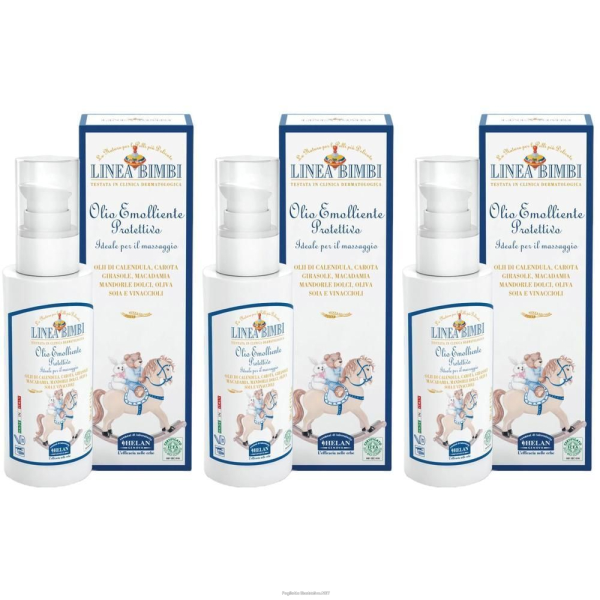 Trova prezzi di helan linea bimbi olio emolliente 3x100 ml e compra online