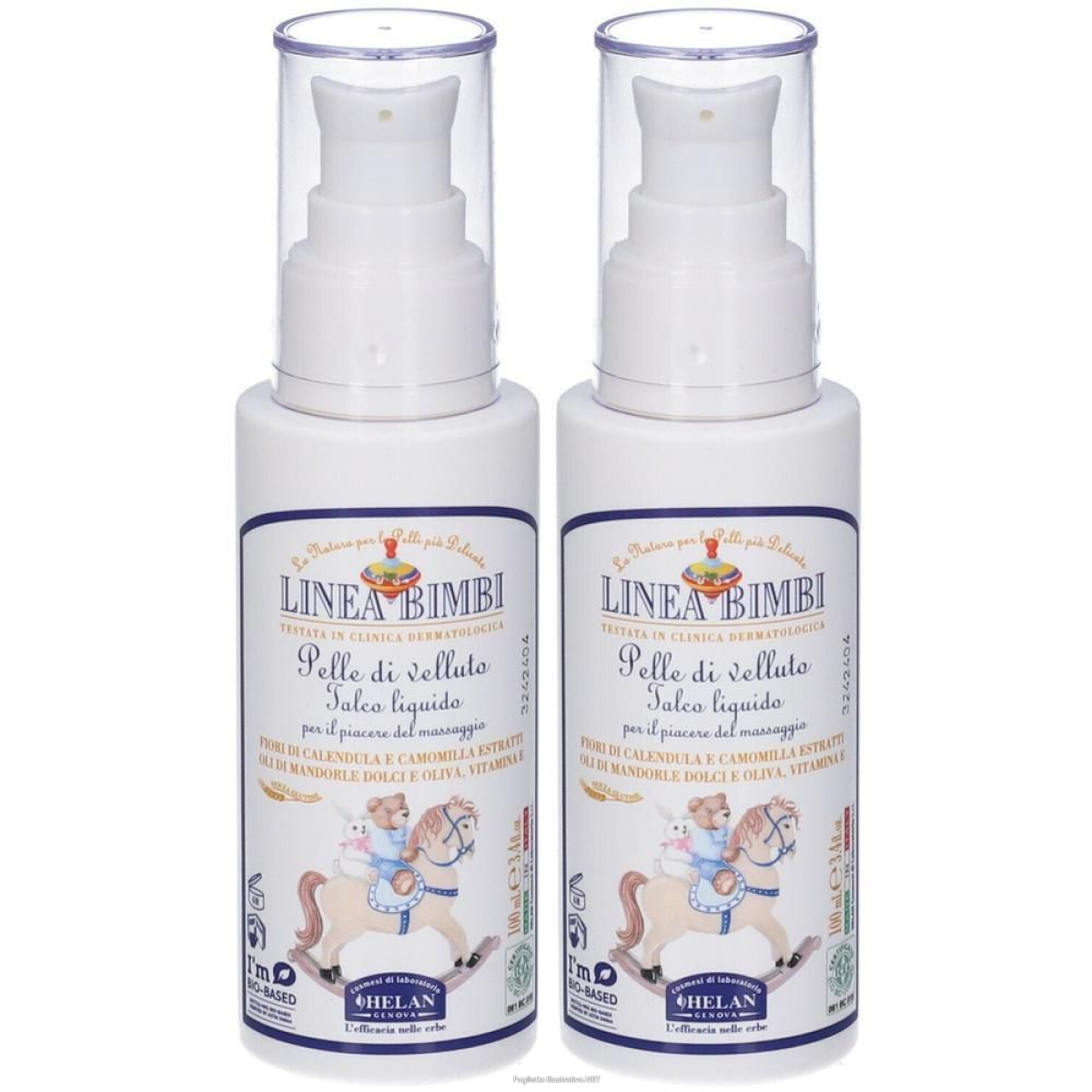 Trova prezzi di helan linea bimbi pelle di velluto talco liquido 100 ml e compra online