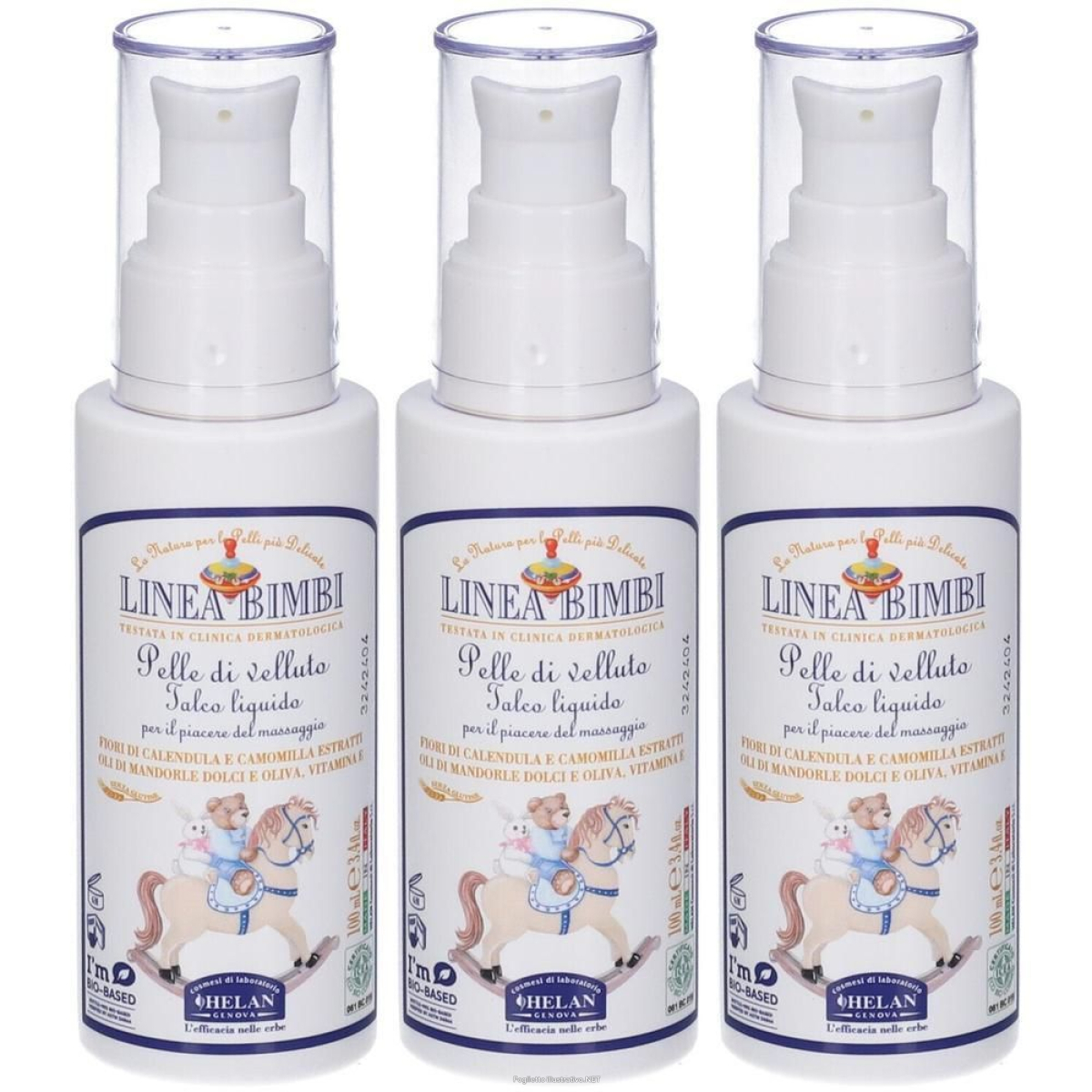 Trova prezzi di helan linea bimbi pelle di velluto talco liquido 100 ml e compra online