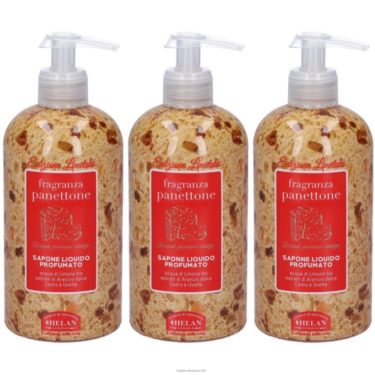 Trova prezzi di helan panettone sapone liquido profumato 3x500 ml e compra online