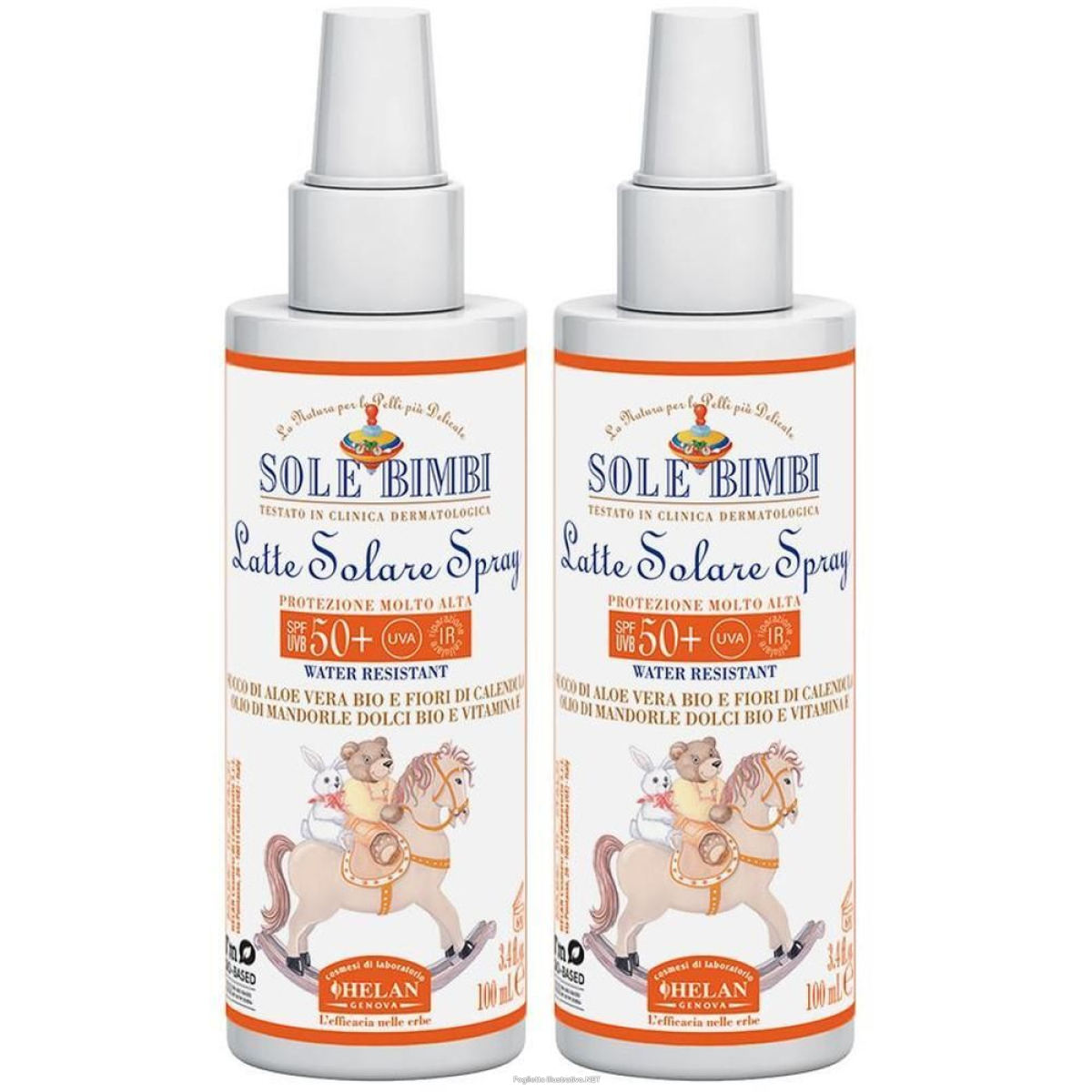 Trova prezzi di helan sole bimbi latte solare spray spf50+ 2x100 ml e compra online