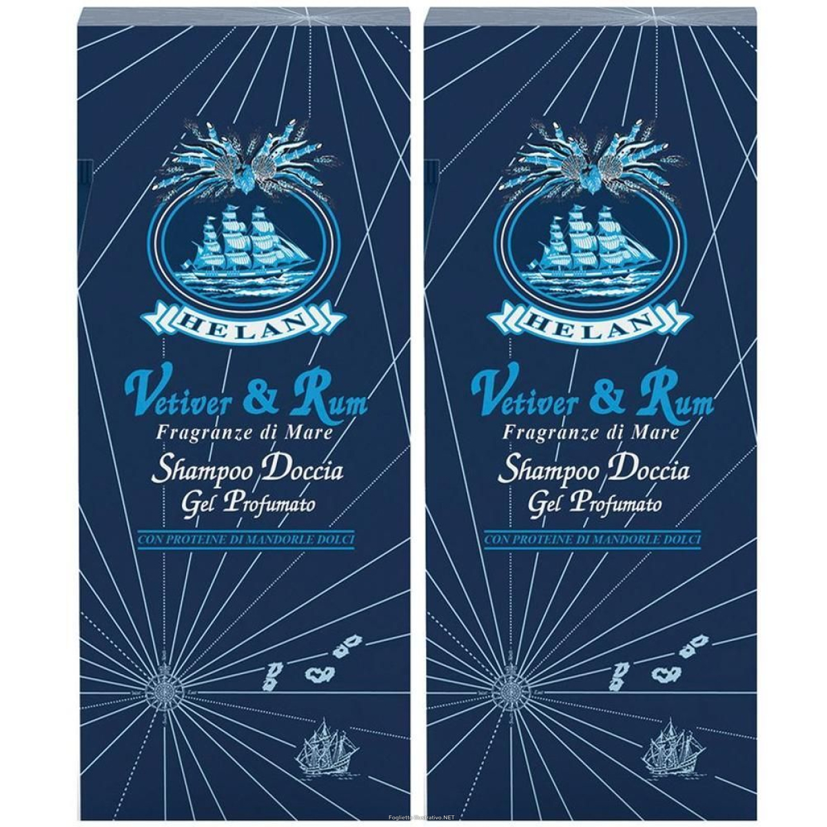 Trova prezzi di helan vetiver & rum shampoo doccia gel profumato 200 ml e compra online
