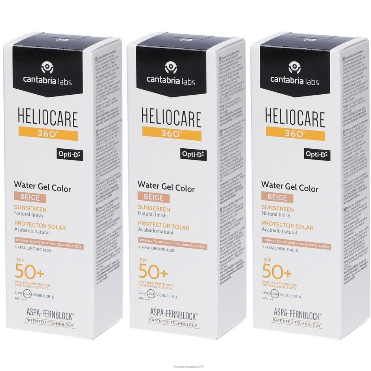 Trova prezzi di heliocare 360 color water gel tonalità beige spf 50+ 3x50 ml e compra online