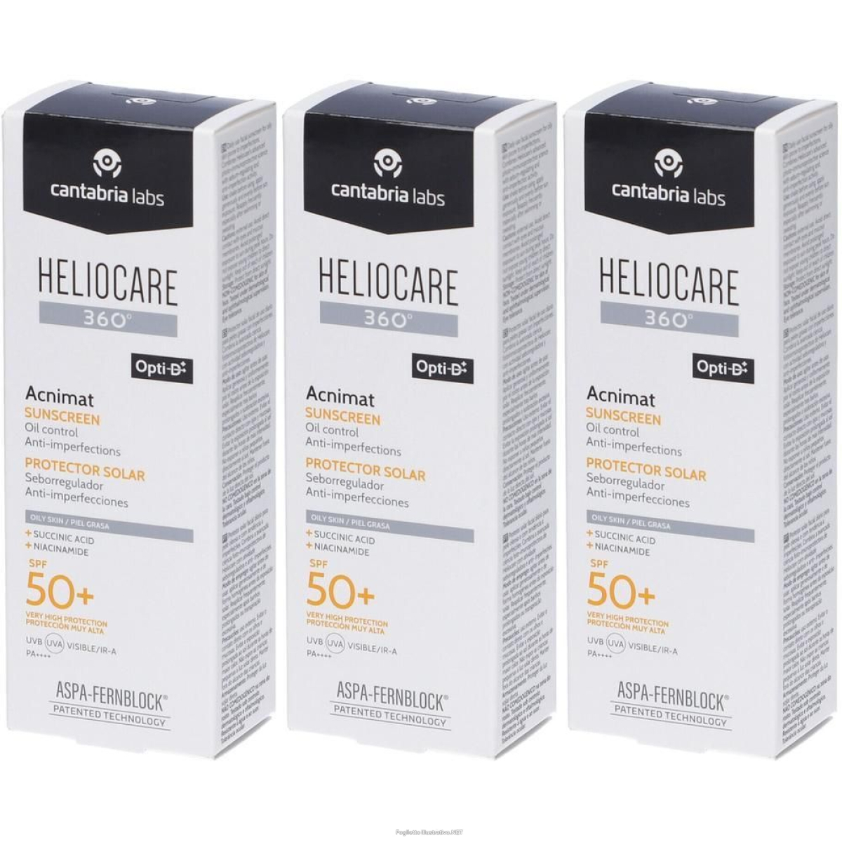 Trova prezzi di heliocare 360° acnimat spf50+ 3x50 ml e compra online