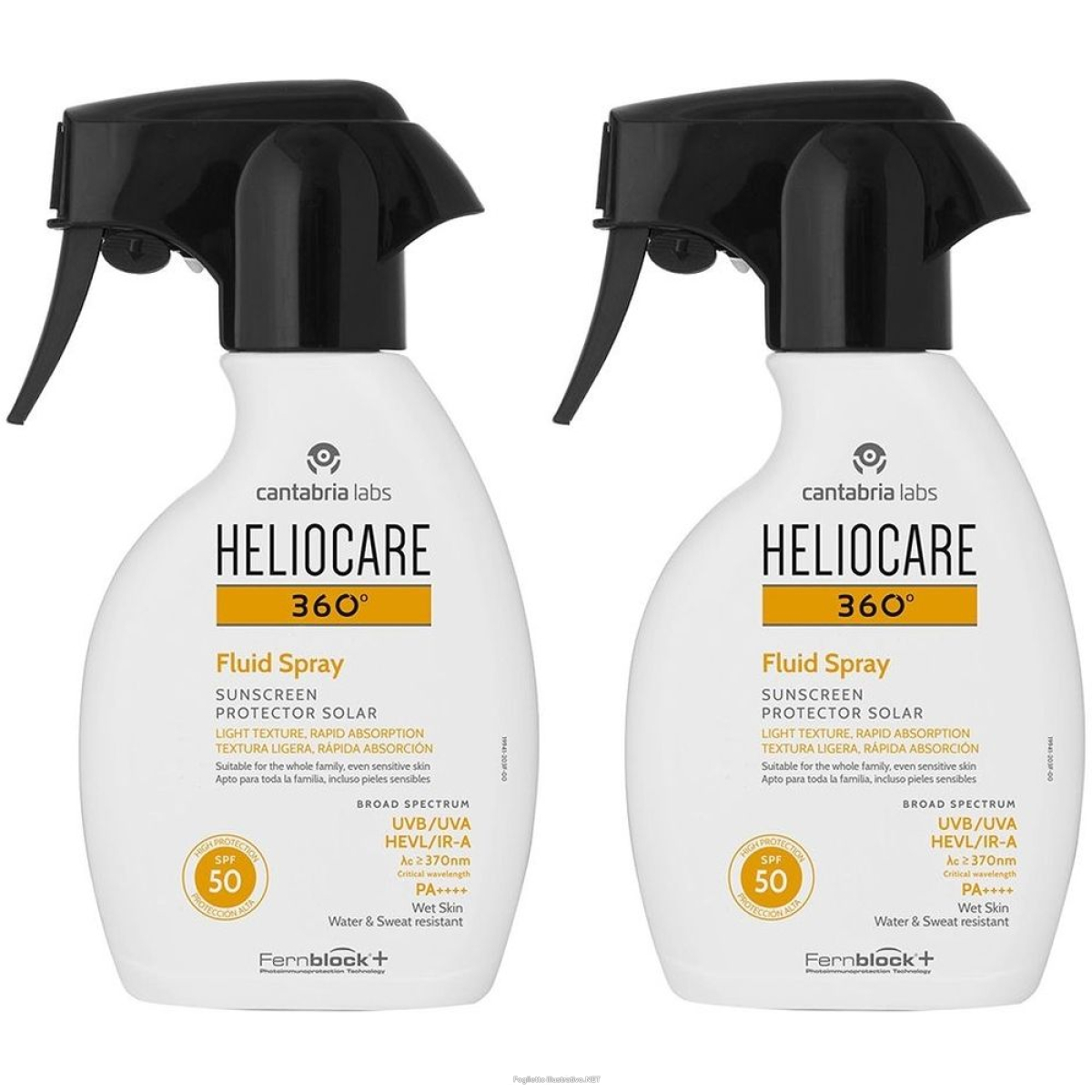Trova prezzi di heliocare 360° fluid spray spf50 250 ml set da 2 2x250 ml e compra online