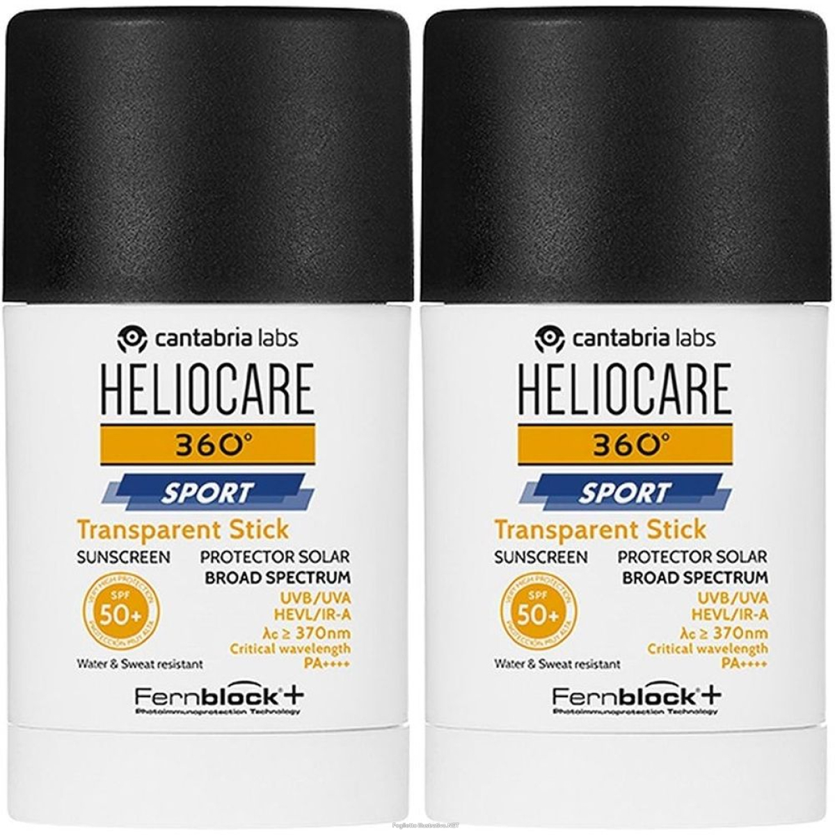 Trova prezzi di heliocare 360° sport transparent stick set da 2 2x25 g e compra online