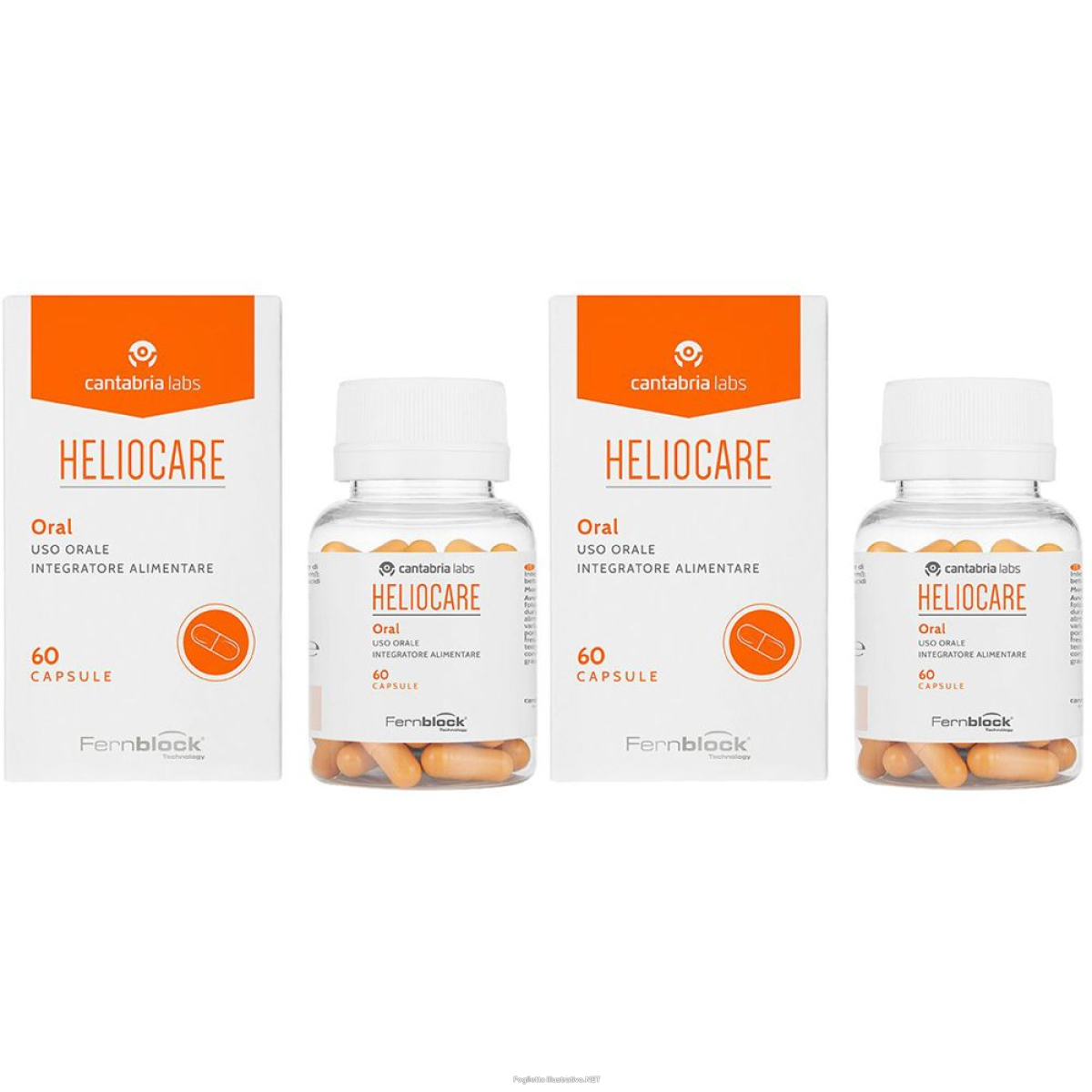 Trova prezzi di heliocare oral set da 2 2x32,67 g capsule e compra online