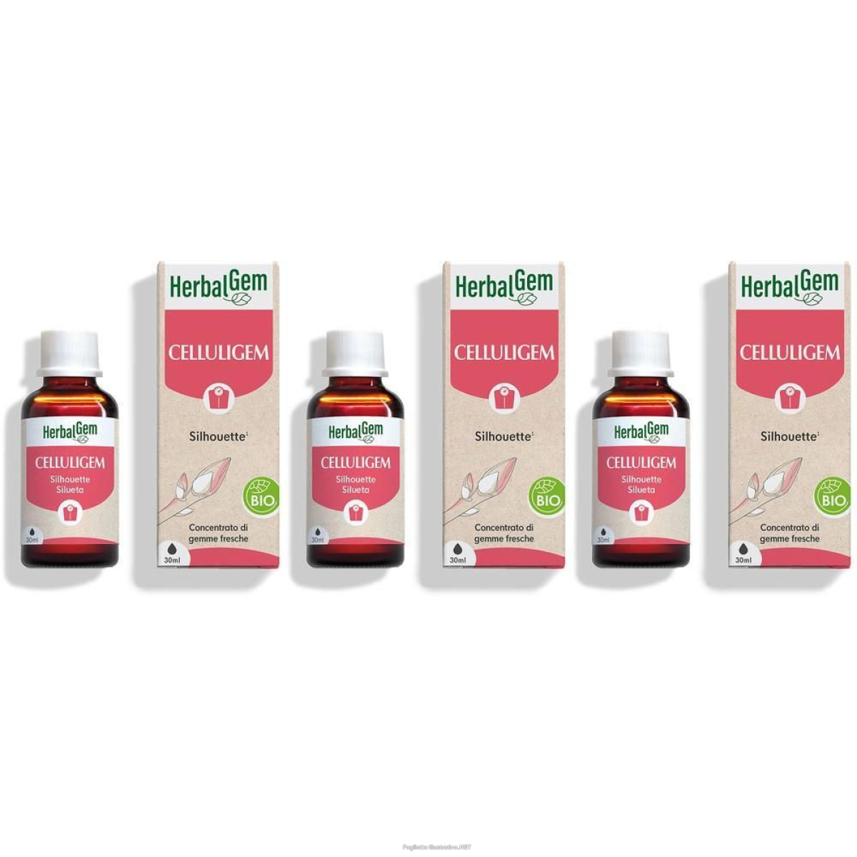 Trova prezzi di herbalgem celluligem silhouette concentrato di gemme fresche gocce 3x3 e compra online
