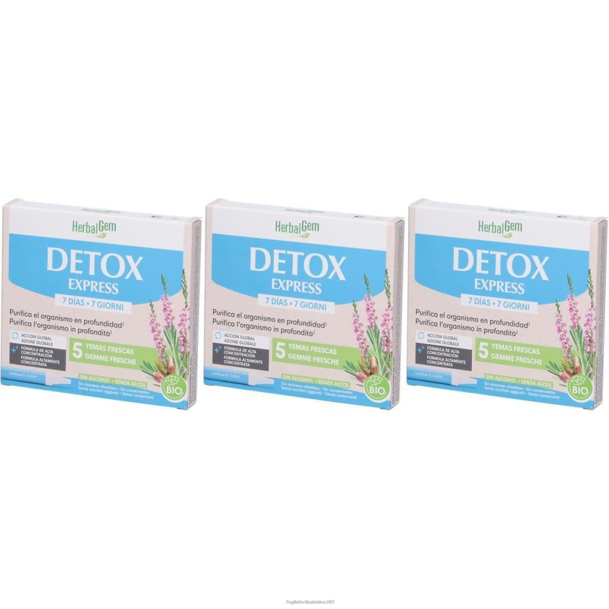 Trova prezzi di herbalgem detox express trattamento 7 giorni fiale 3x70 ml soluzione o e compra online