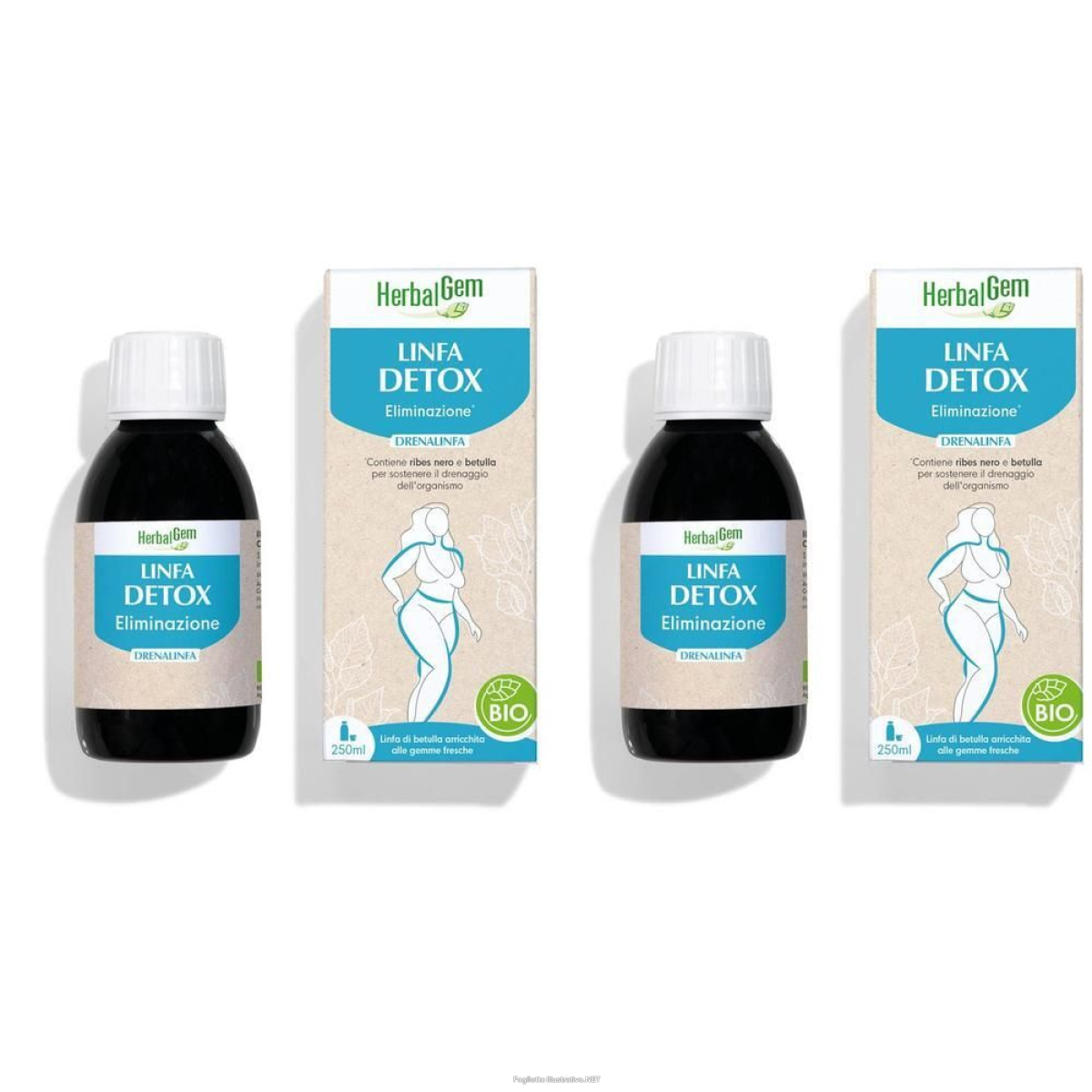 Trova prezzi di herbalgem linfa detox eliminazione drenalinfa soluzione orale 2x250 ml e compra online