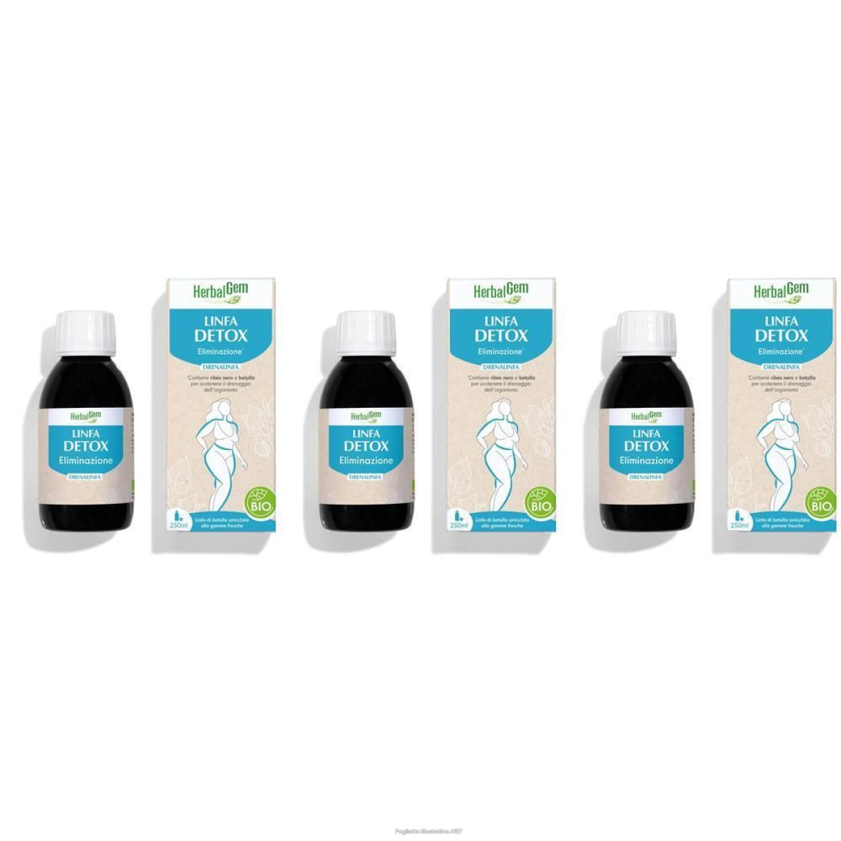 Trova prezzi di herbalgem linfa detox eliminazione drenalinfa soluzione orale 3x250 ml e compra online
