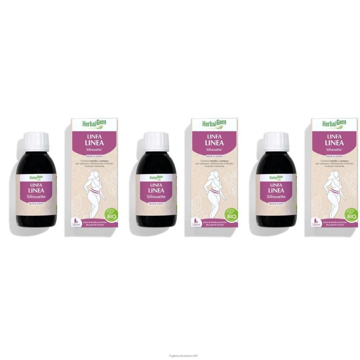 Trova prezzi di herbalgem linfa linea silhouette silhoulinfa soluzione orale 3x250 ml e compra online
