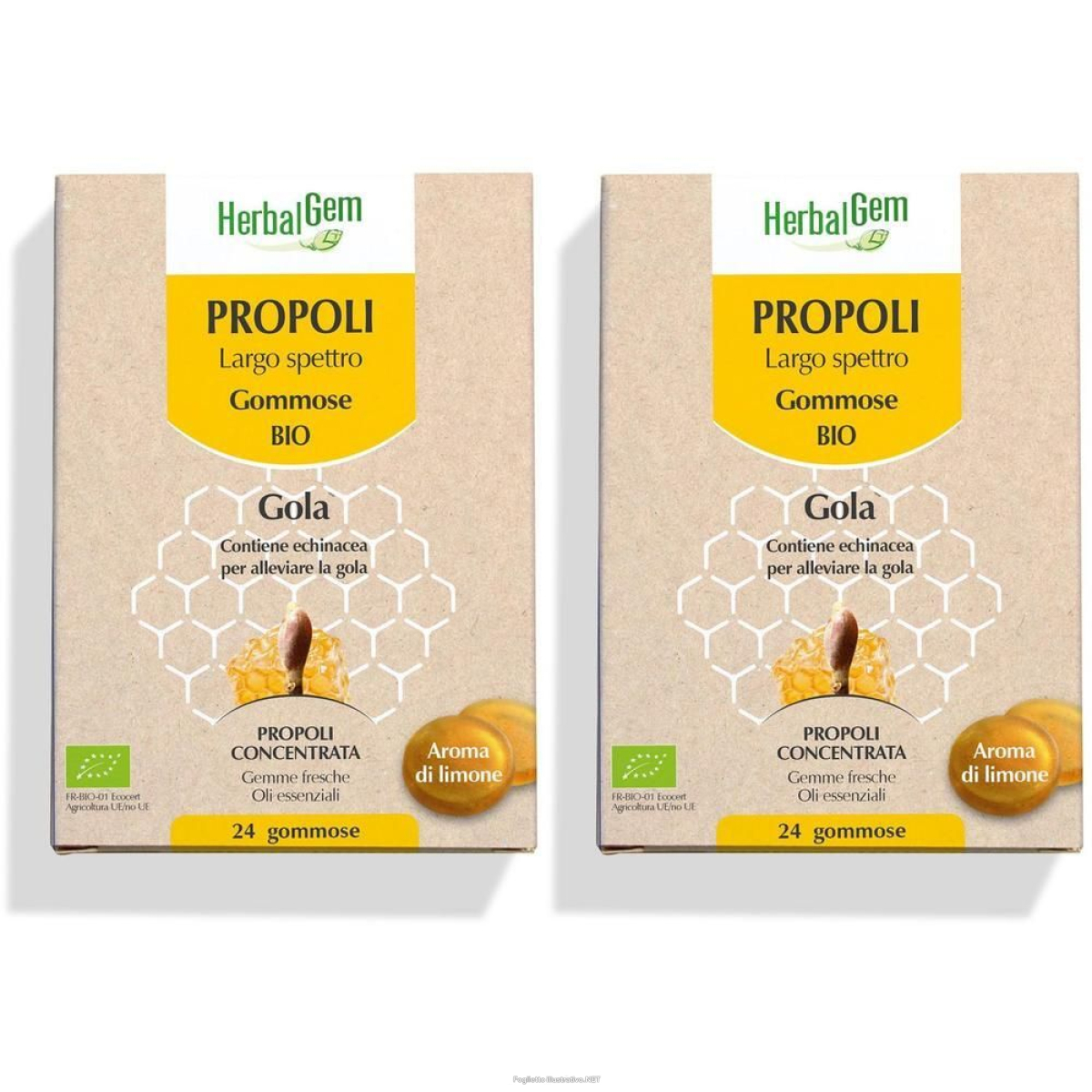 Trova prezzi di herbalgem propoli largo spettro gommose bio per la gola al limone 2x38 e compra online