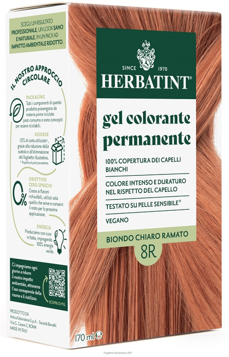 Trova prezzi di herbatint 8r biondo chiaro ramato 170 ml e compra online
