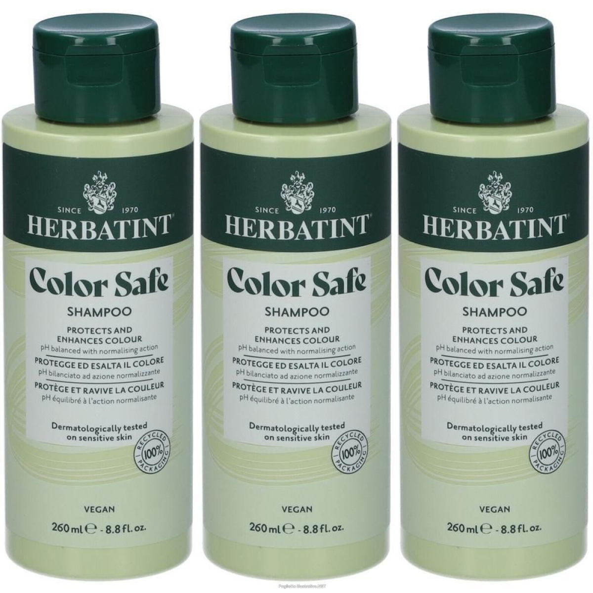 Trova prezzi di herbatint color safe shampoo proteggi colore 3x260 g e compra online