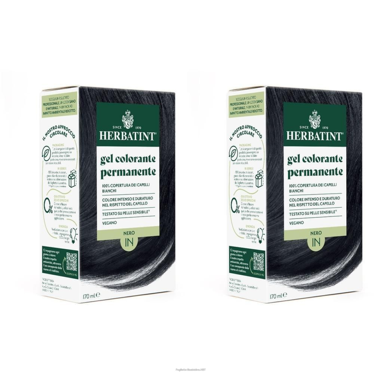 Trova prezzi di herbatint gel colorante permanente 1n nero 2x170 ml e compra online