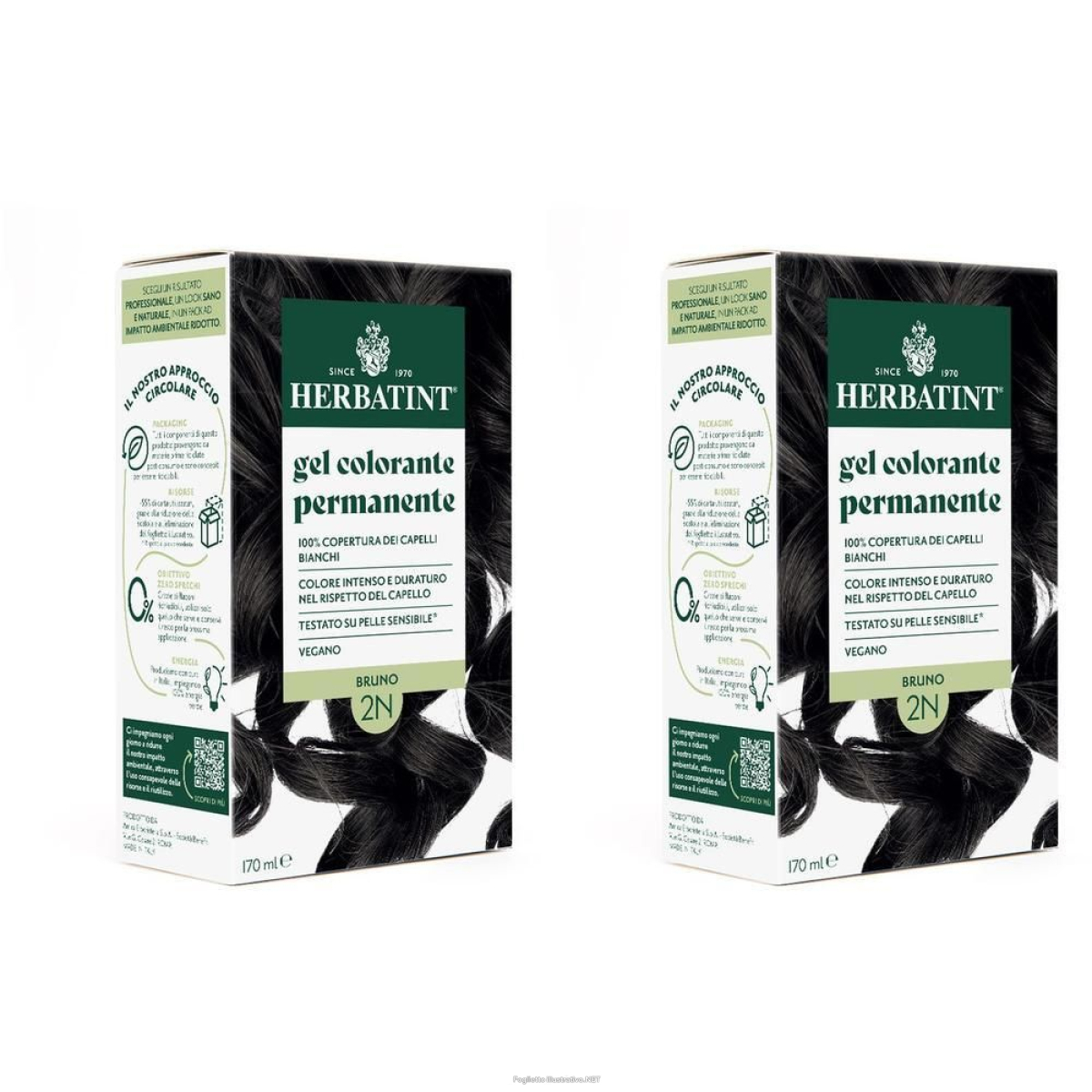 Trova prezzi di herbatint gel colorante permanente 2n bruno 2x170 ml e compra online