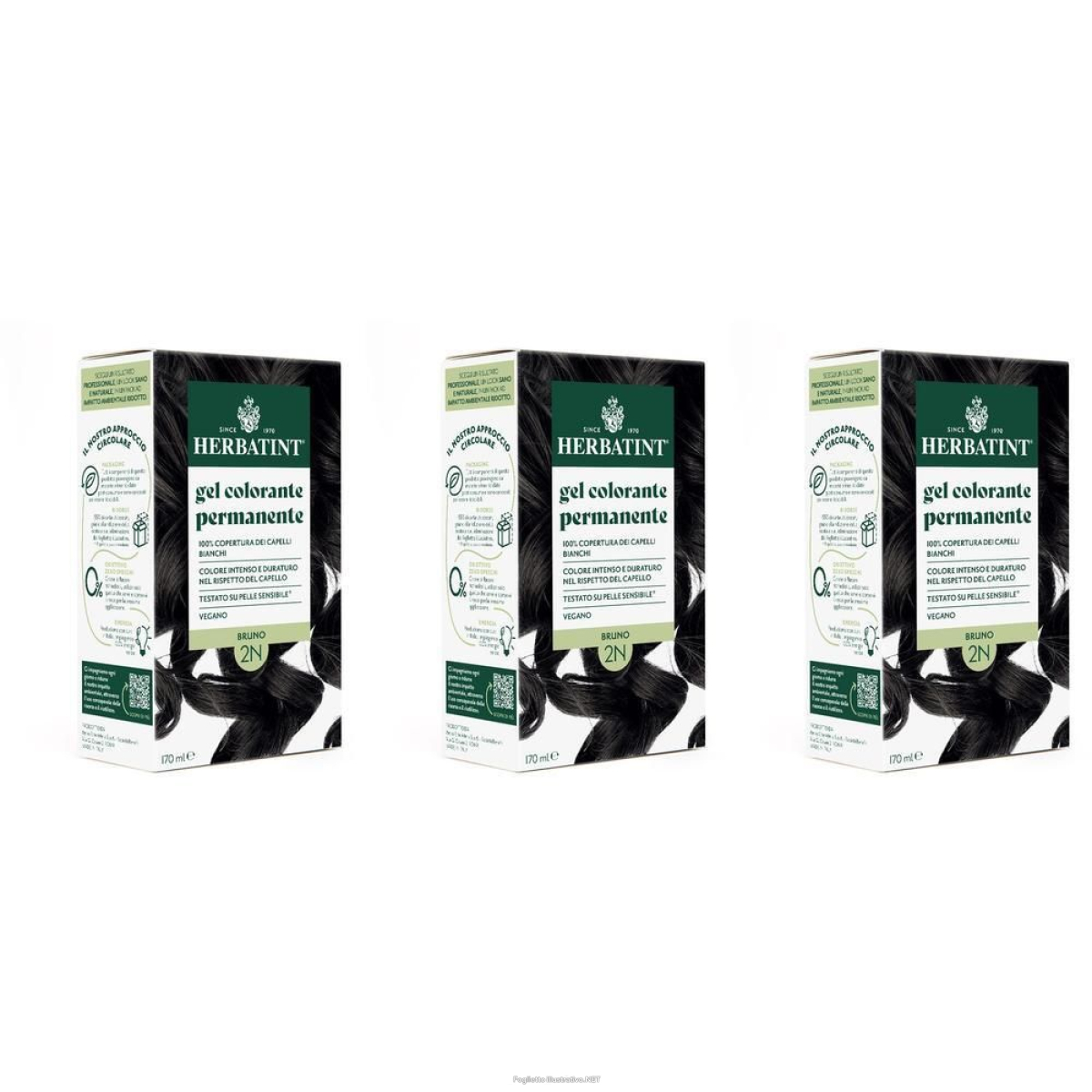 Trova prezzi di herbatint gel colorante permanente 2n bruno 3x170 ml e compra online