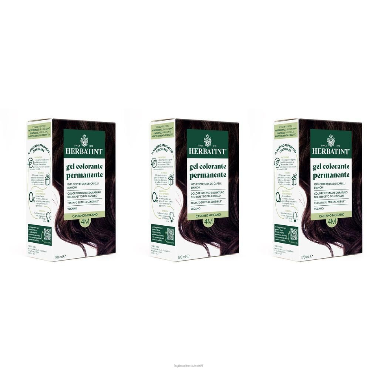 Trova prezzi di herbatint gel colorante permanente 4m castano mogano 3x170 ml e compra online