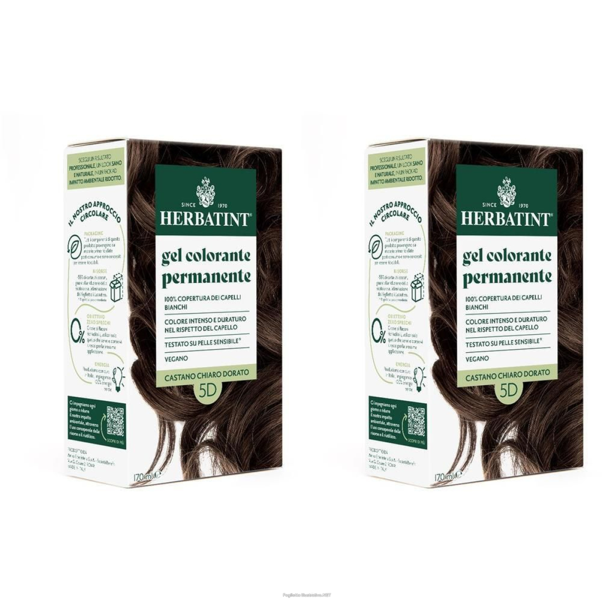 Trova prezzi di herbatint gel colorante permanente 5d castano chiaro dorato 2x170 ml e compra online