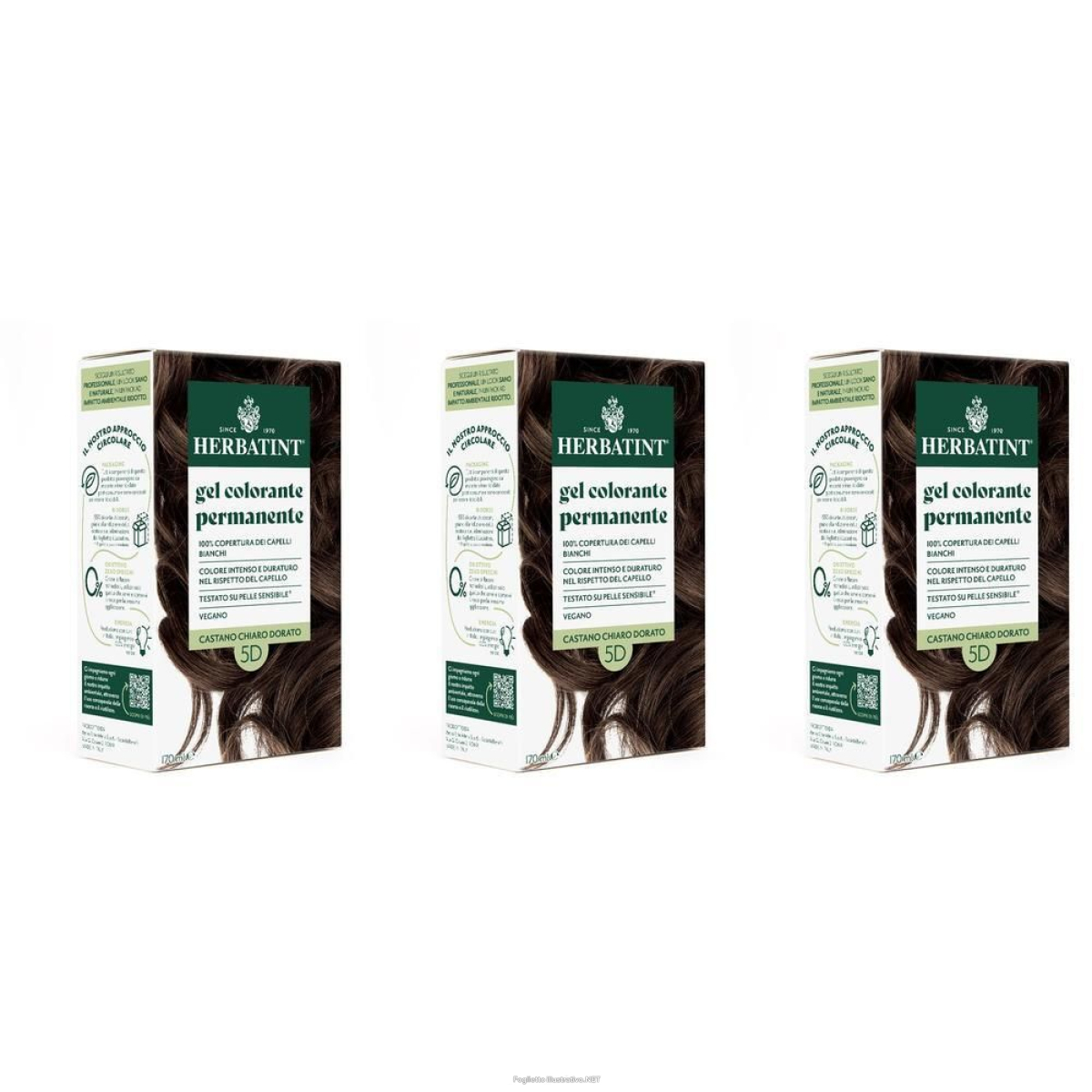 Trova prezzi di herbatint gel colorante permanente 5d castano chiaro dorato 3x170 ml e compra online
