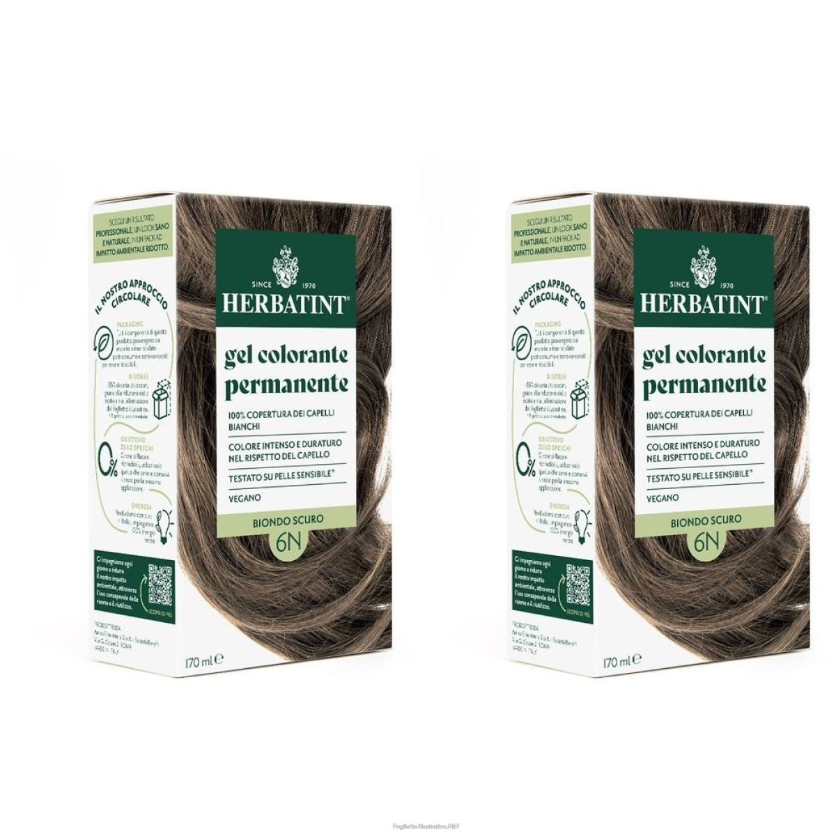 Trova prezzi di herbatint gel colorante permanente 6n biondo scuro set da 2 2x170 ml e compra online