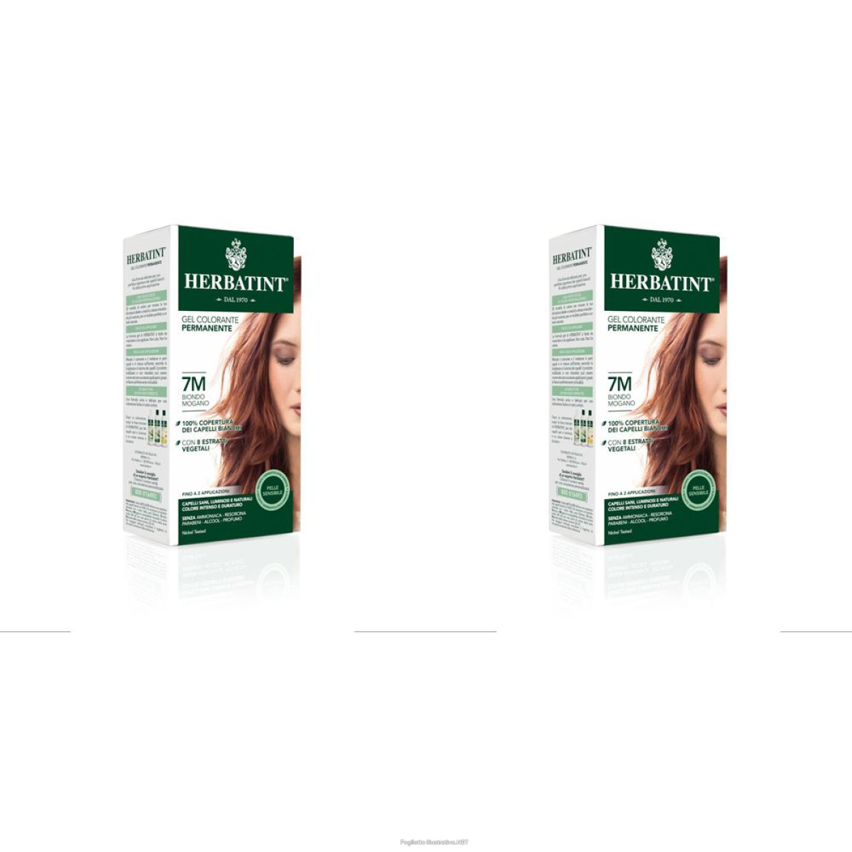 Trova prezzi di herbatint® gel colorante permanente 7m biondo mogano set da 2 2x150 ml e compra online