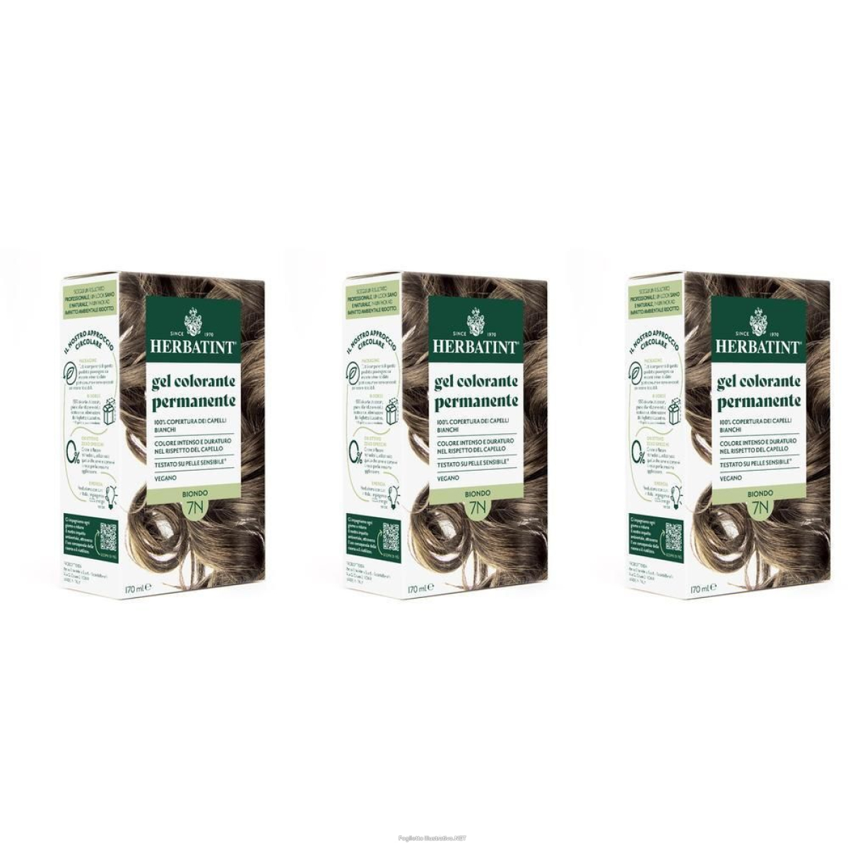 Trova prezzi di herbatint gel colorante permanente 7n biondo 3x170 ml e compra online